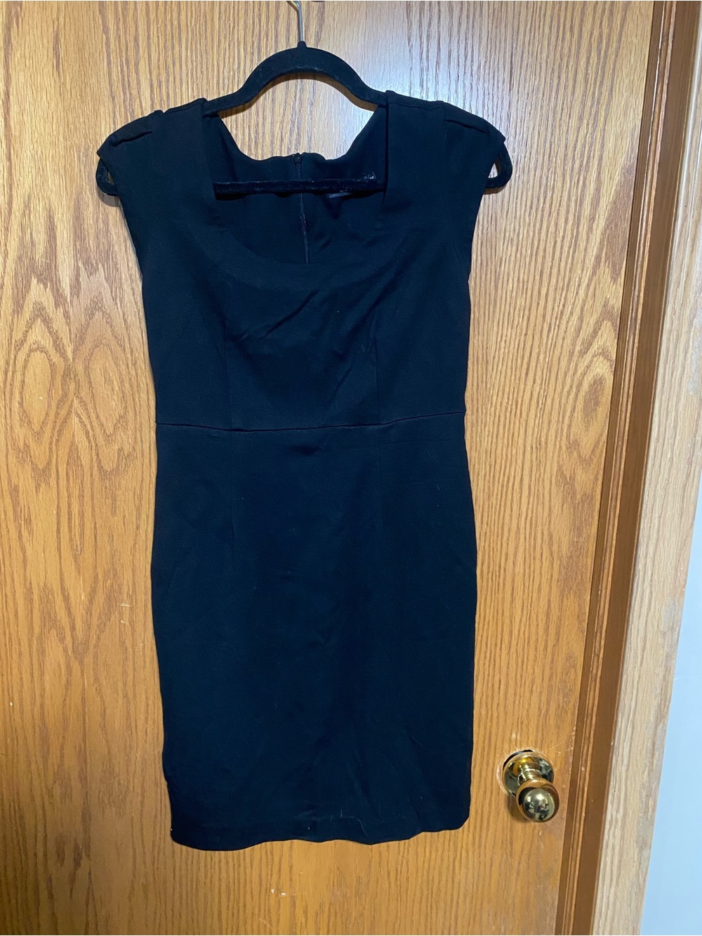 Classic Black Cap-Sleeve Mini Dress